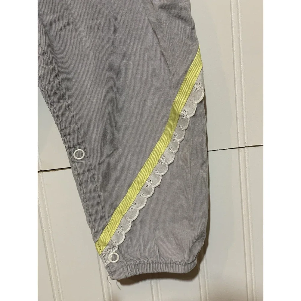 Vintage Corduroy Gray Overalls Jumper Jumpsuit Girls Kids‎ Size 24mth
